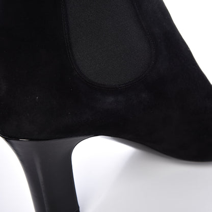 Louis Vuitton Suede Monogram Uniformes Cap Toe Chelsea 75mm Ankle Boots 41 Black 13 of 15