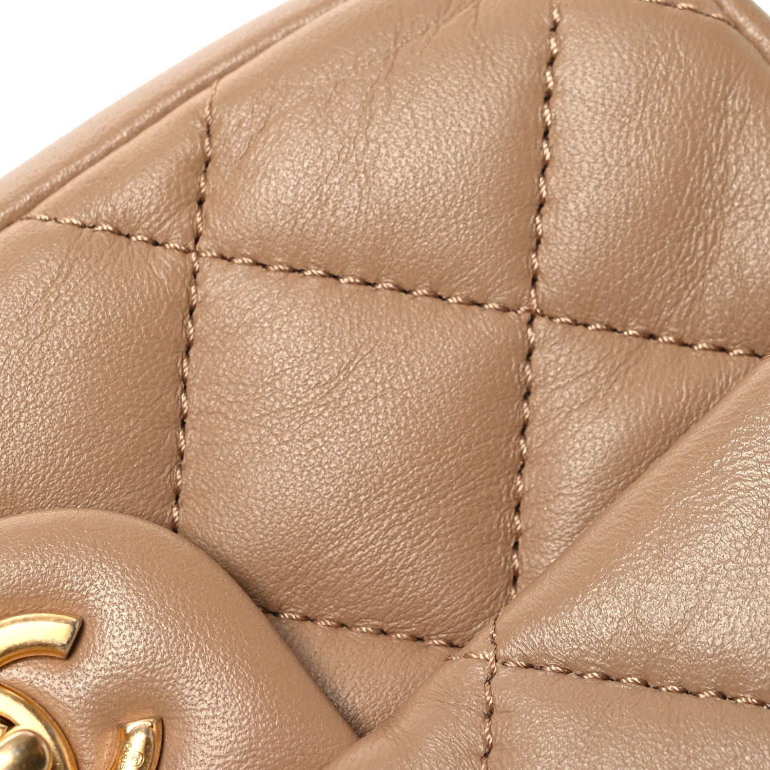 Chanel Lambskin Quilted Mini Heart Charms Flap Beige 12 of 12