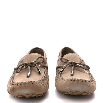 Louis Vuitton Suede Mens Arizona Car Shoe Moccasin Loafers 12 Taupe 2 of 11