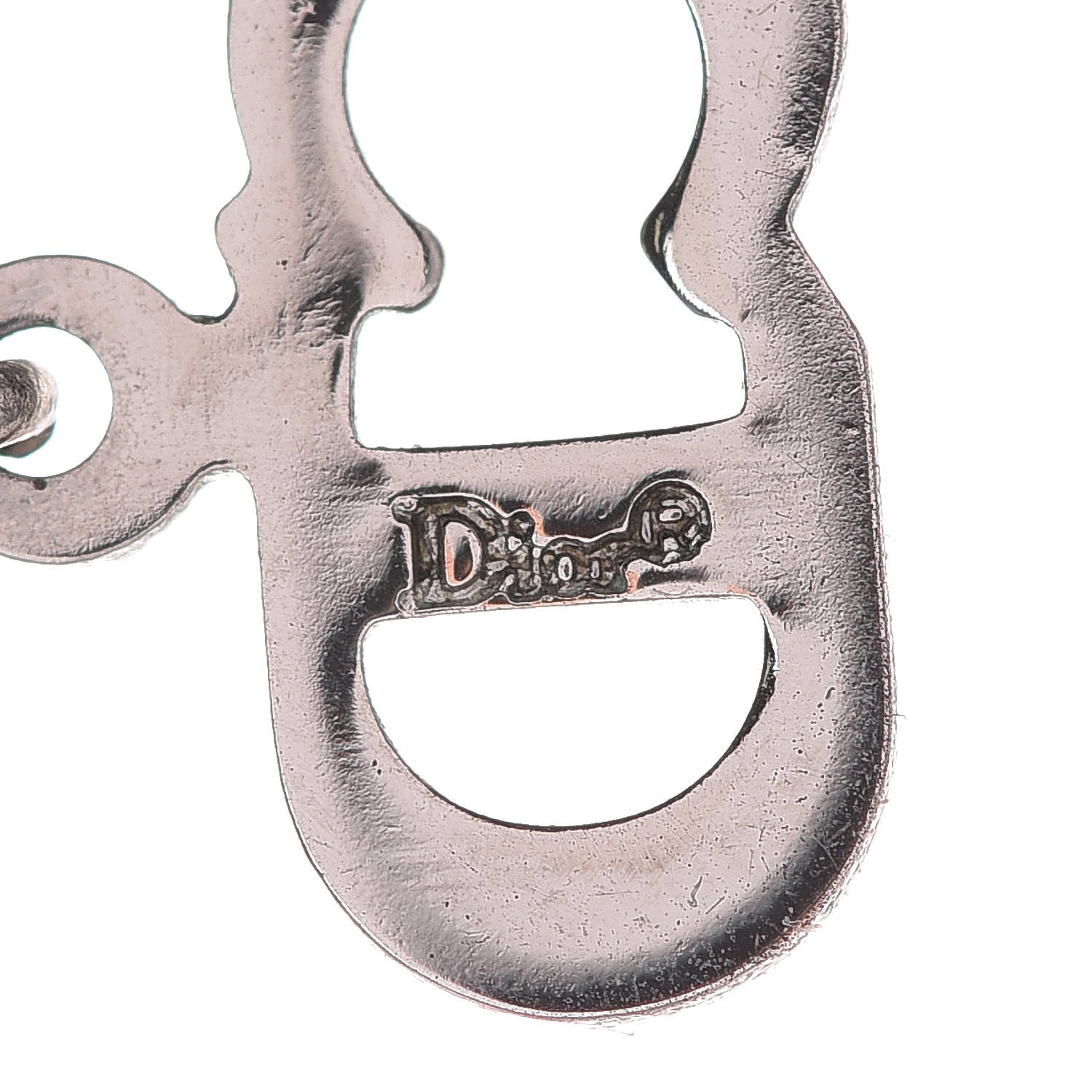 Christian Dior Metal Logo Necklace Silver 5 of 6