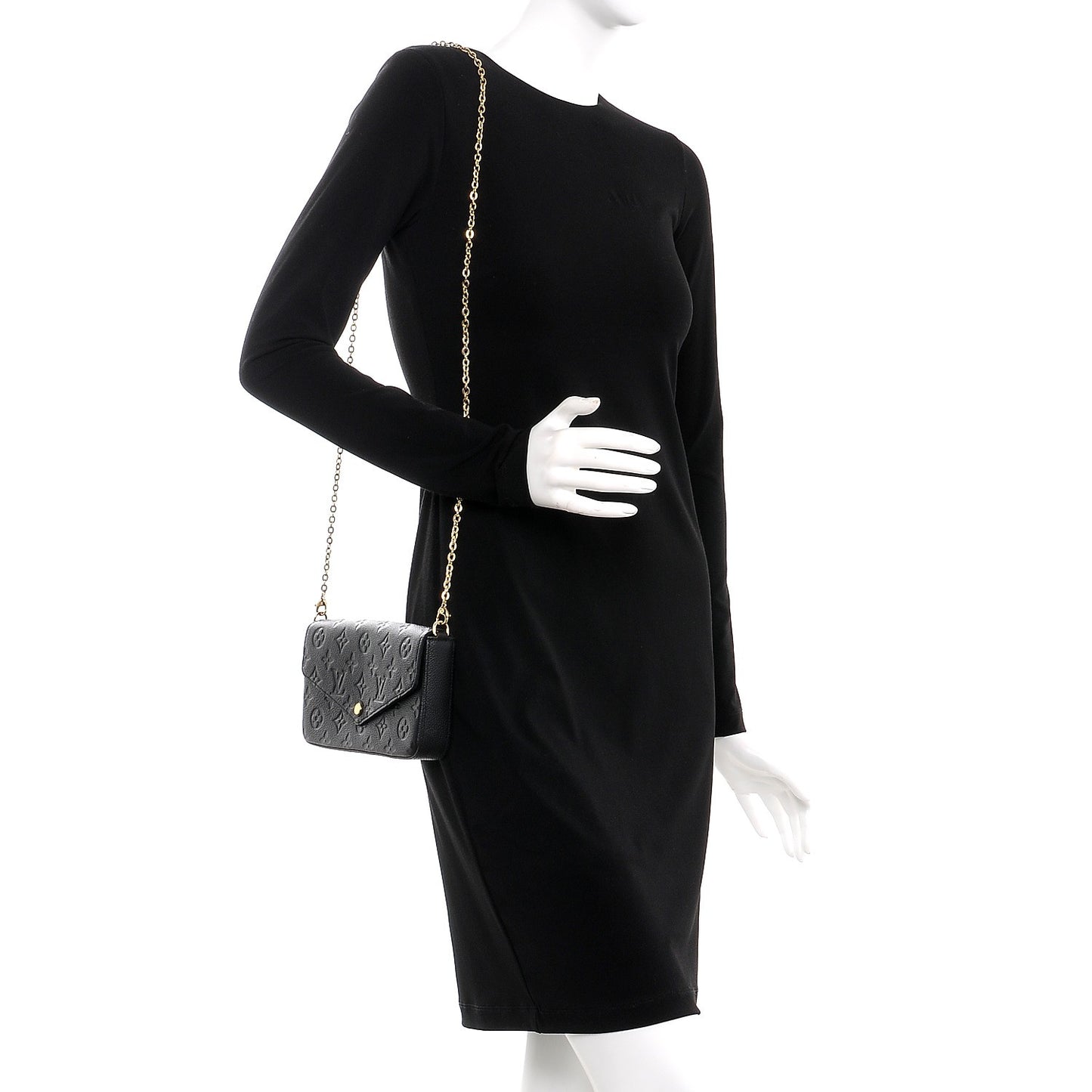 Empreinte Pochette Felicie Chain Wallet Black