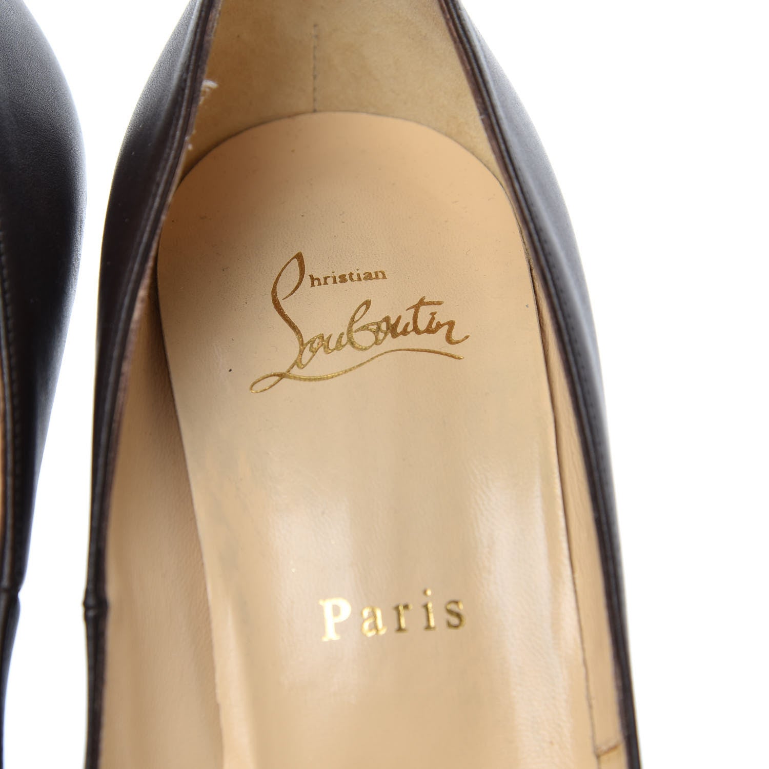 Christian Louboutin Calfskin Lady Peep 150 Pumps 41 Black 6 of 13