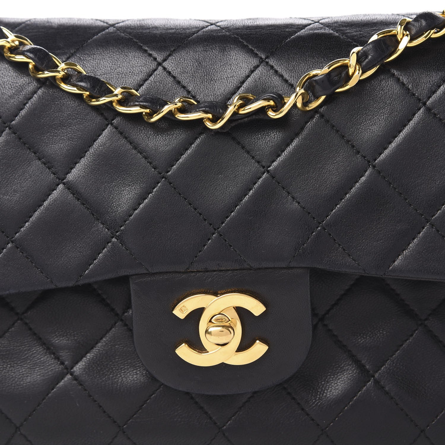Chanel Lambskin Quilted Small Double Flap Black 11 of 12