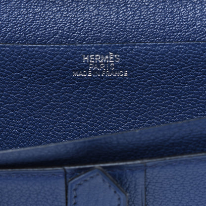 Hermes Chevre Mysore Bearn Gusset Wallet Bleu Saphir 6 of 17