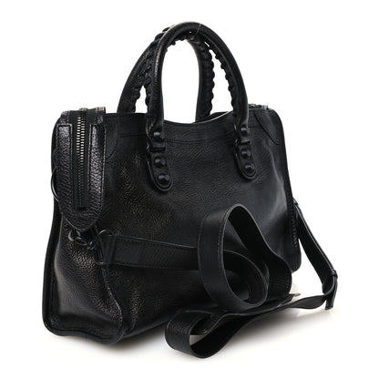 Balenciaga Chevre Black Metallic Edge Hardware S City Black 4 of 11