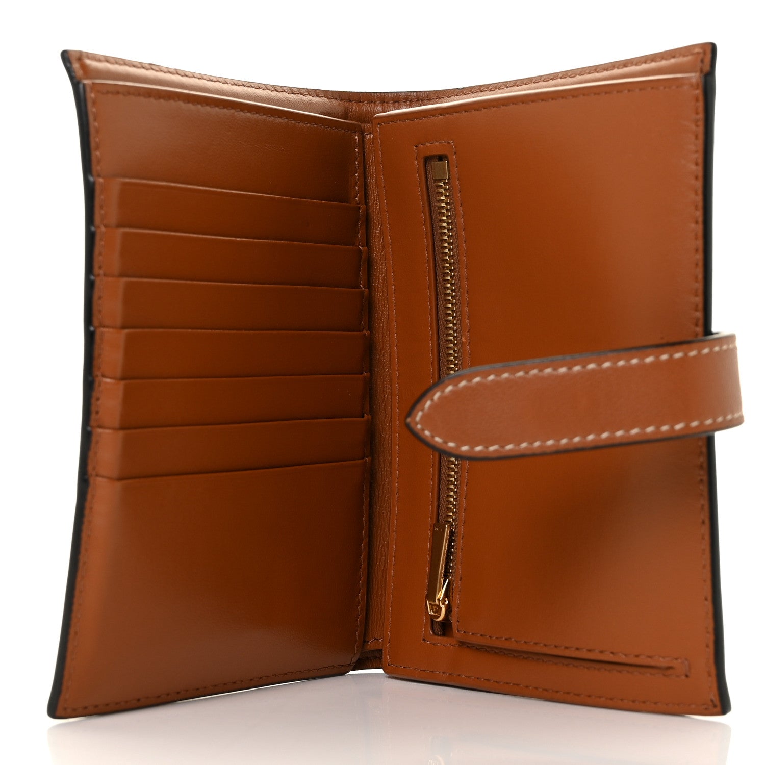 Celine Canvas Triomphe Medium Strap Wallet Tan 5 of 9