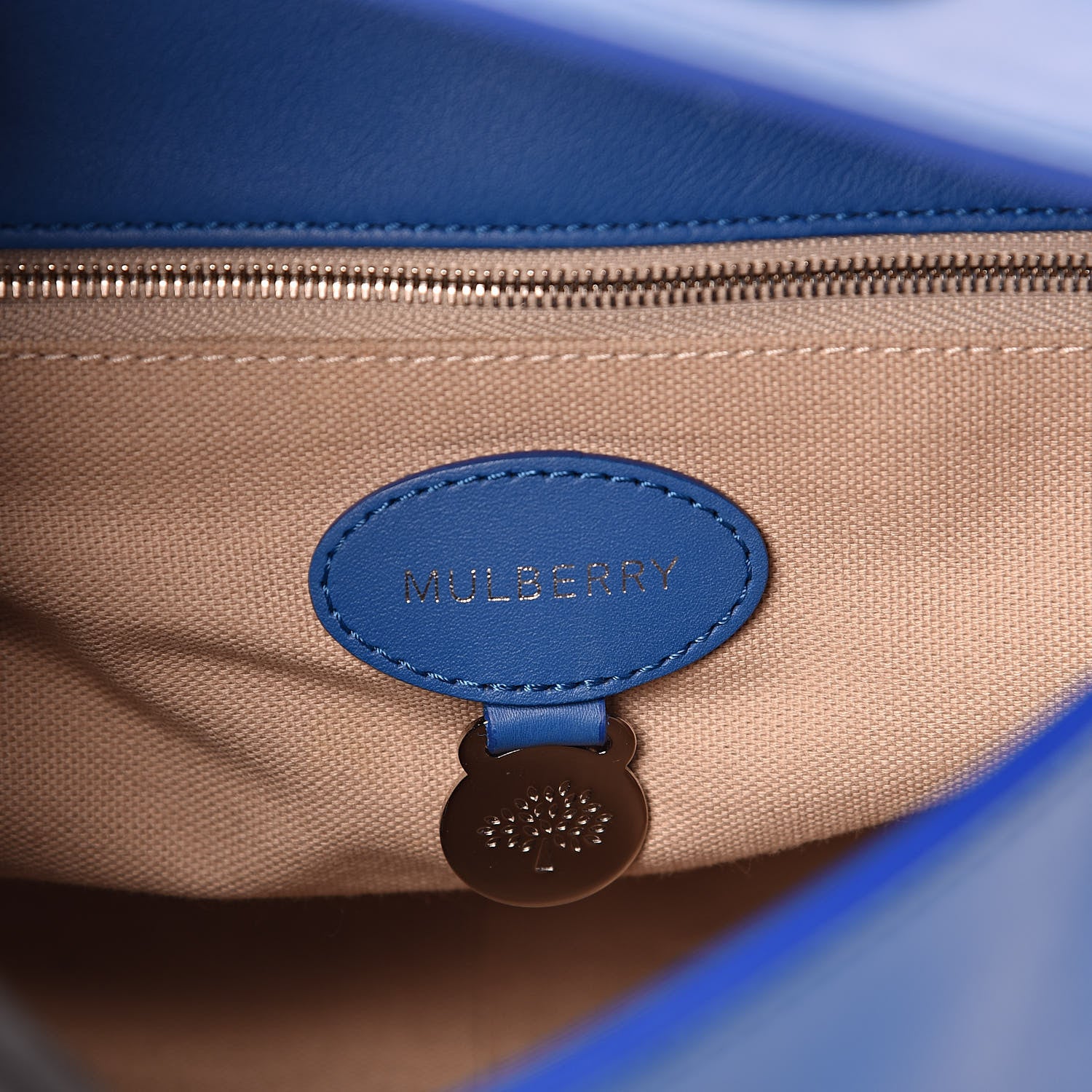 Mulberry Calfskin Suffolk Bluebell Blue 6 of 11