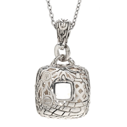John Hardy Sterling Silver White Topaz Batu Klasik Pendant Necklace 4 of 6
