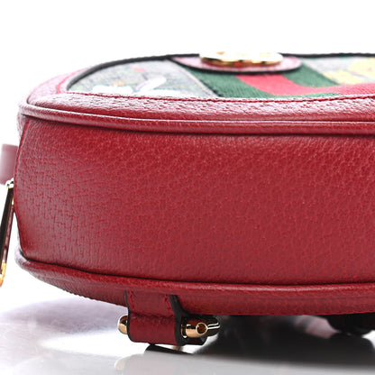 Gucci GG Supreme Monogram Web Flora Mini Ophidia Round Backpack Red 7 of 8