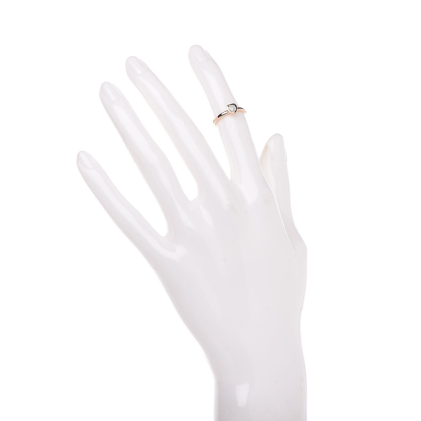 18K Pink Gold Diamond D'Amour Heart Ring 46 3.75