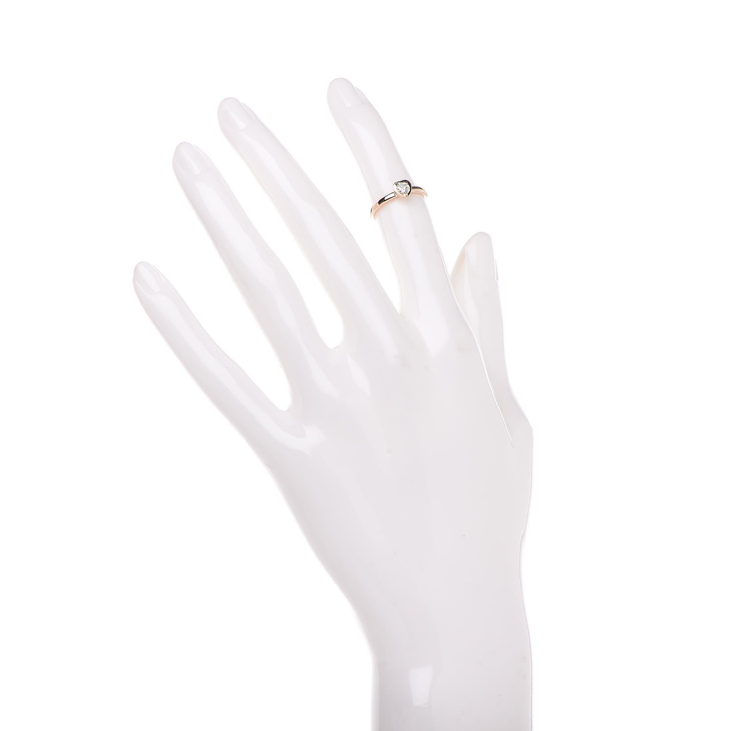 Cartier 18K Pink Gold Diamond D'Amour Heart Ring 46 3.75 2 of 6