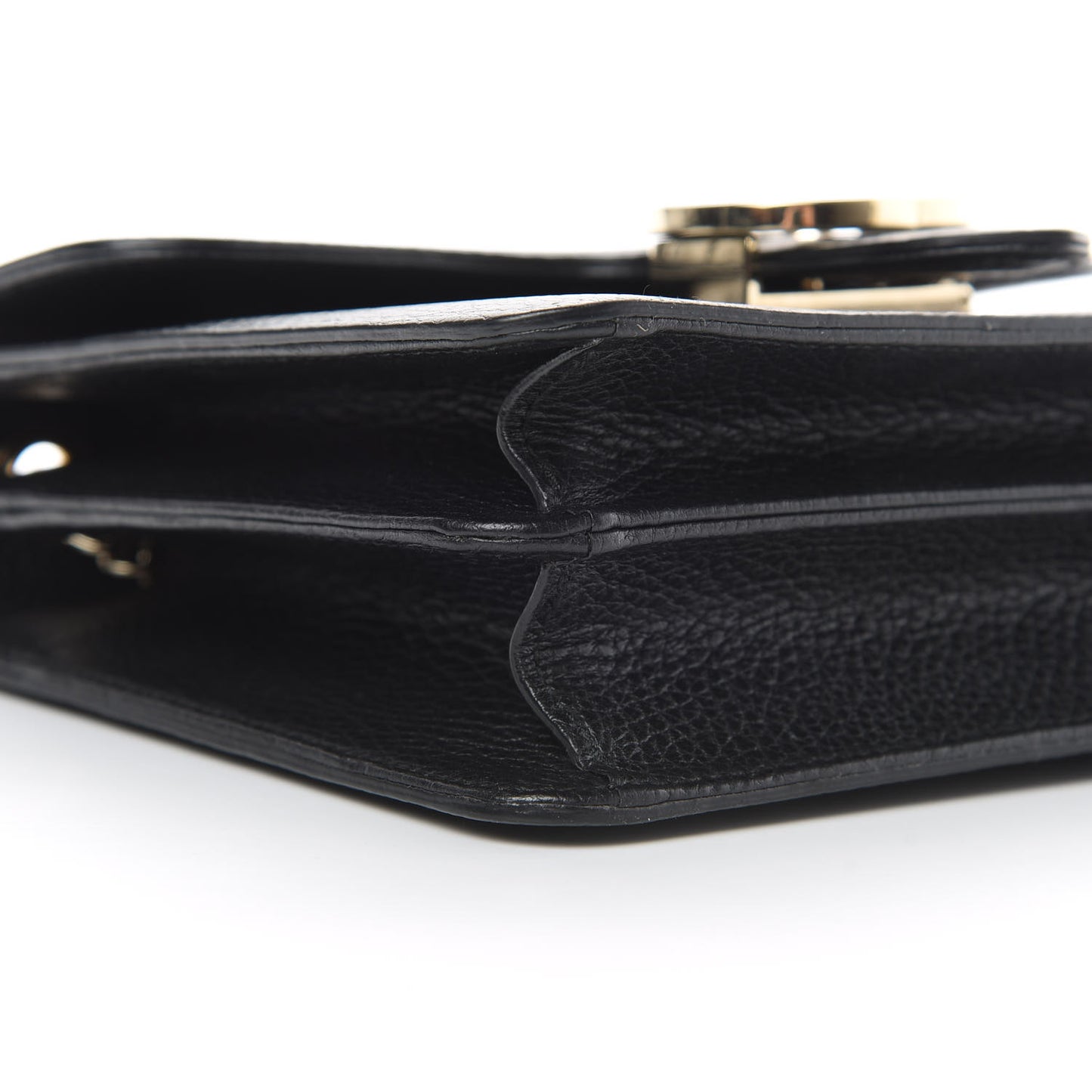Dollar Calfskin Small Interlocking G Shoulder Bag Black