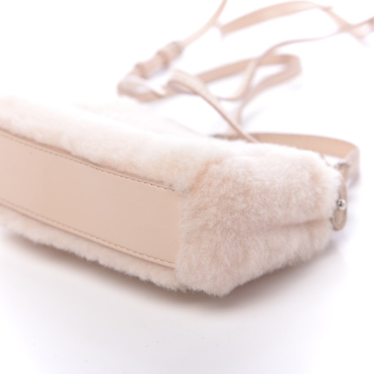 Shearling Shiny Nappa Micro Peekaboo Iconic Satchel Light Rose