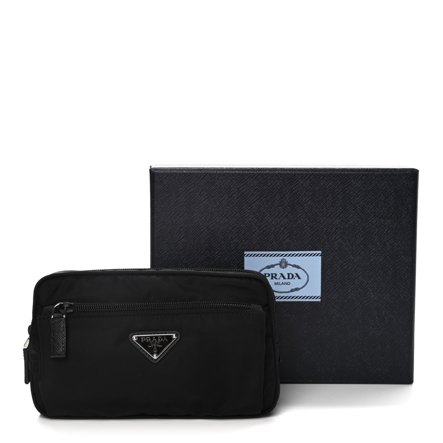 Prada Tessuto Nylon Saffiano Belt Bag Black 18 of 18
