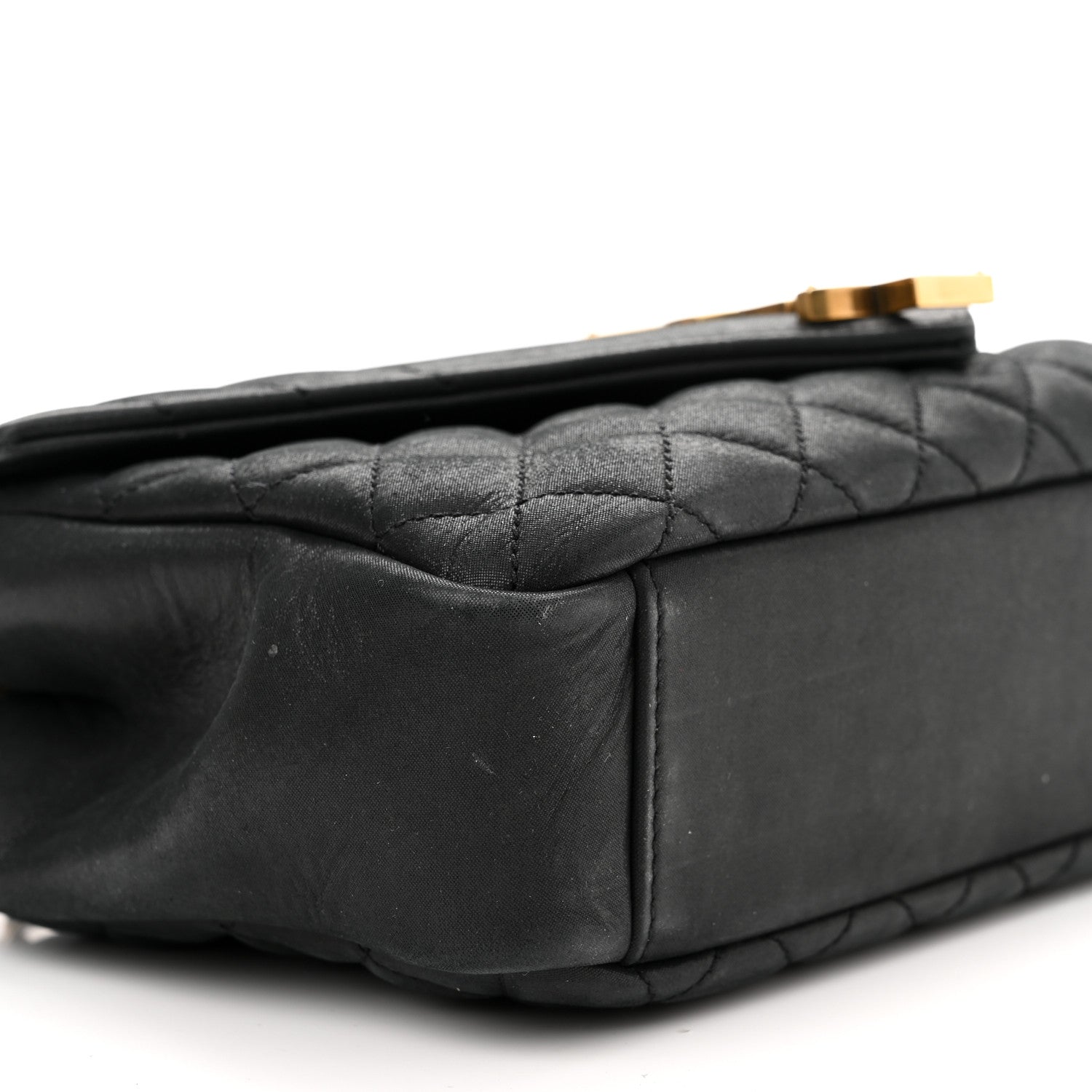 Saint Laurent Iridescent Calfskin Tri-Quilt Monogram Medium College Bag Black 8 of 9