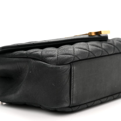 Saint Laurent Iridescent Calfskin Tri-Quilt Monogram Medium College Bag Black 8 of 9