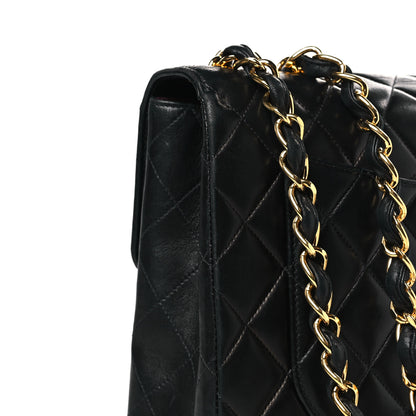 Chanel Lambskin Quilted Jumbo Single Flap Black 8 of 10