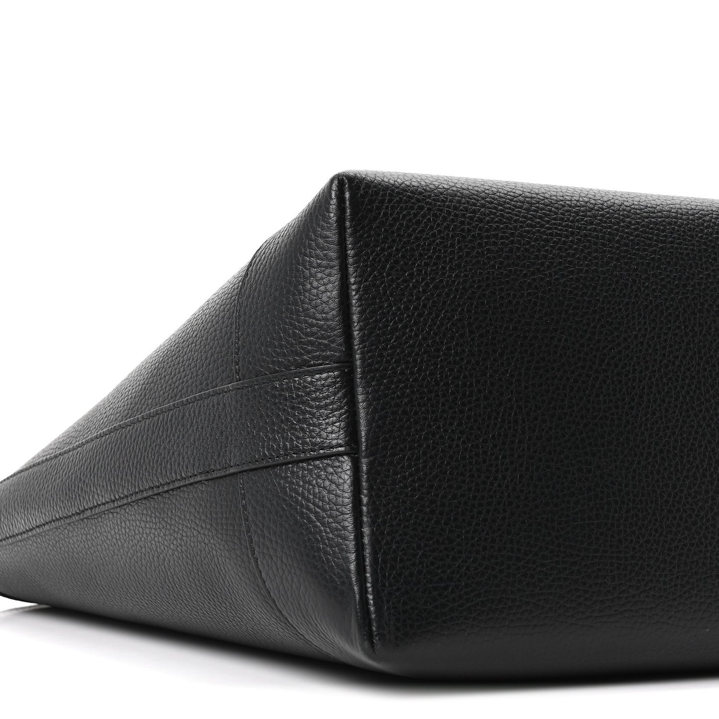 Grainy Calfskin Medium London Tote Bag Black