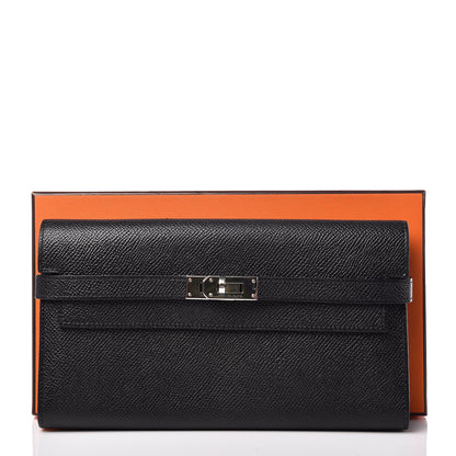 Hermes Epsom Kelly Longue Wallet Black 9 of 9