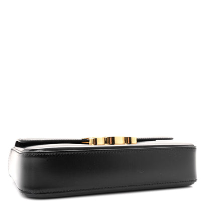 Celine Shiny Calfskin Triomphe Chain Shoulder Bag Black 4 of 11