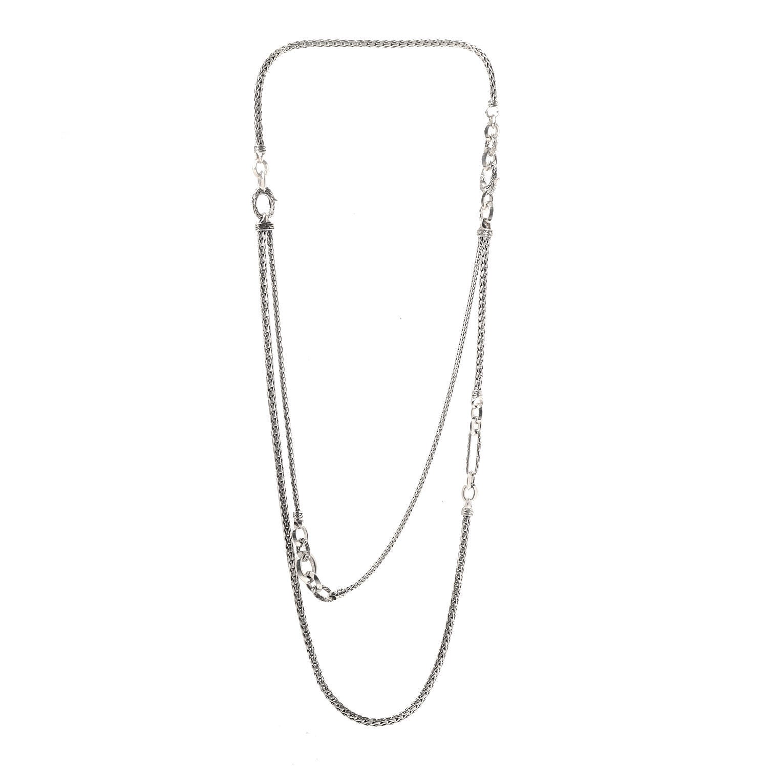 John Hardy Sterling Silver Double Remix Transformable Necklace 3 of 8