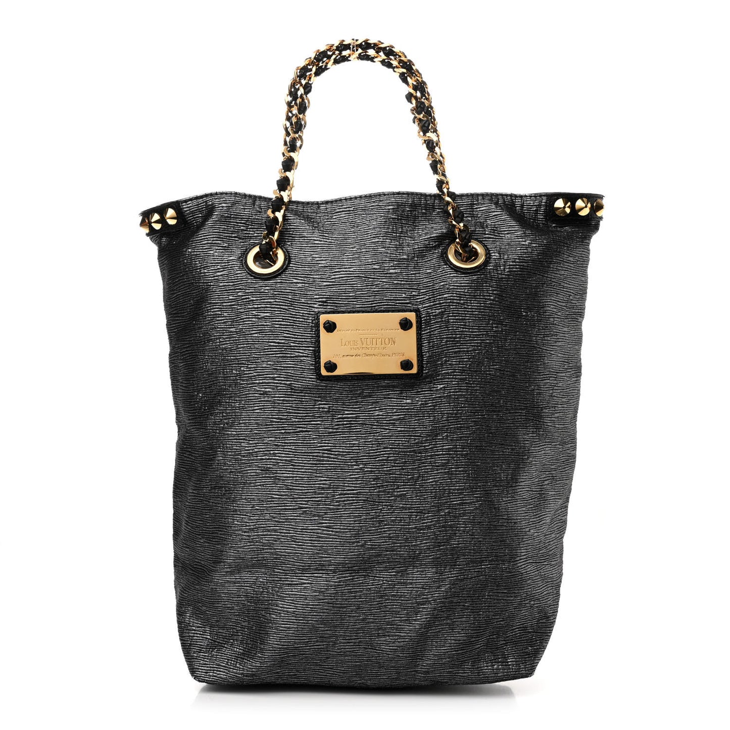 Metallic Jacquard Double Jeu Tote Silver