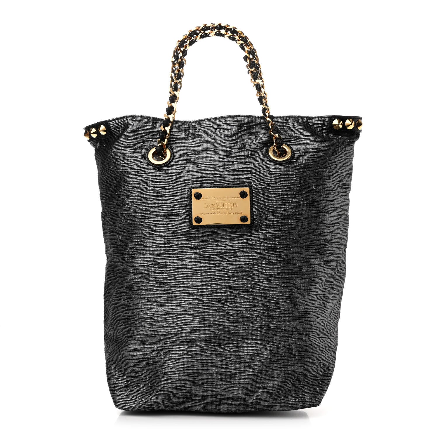 Louis Vuitton Metallic Jacquard Double Jeu Tote Silver 1 of 14