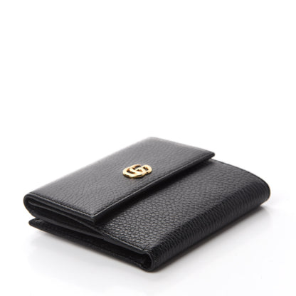 Gucci Dollar Calfskin Double G French Flap Wallet Black 4 of 7