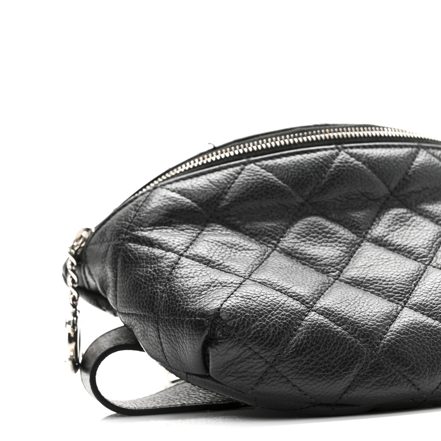Chanel Grained Calfskin Quilted Waist Belt Bag Black 9 of 11