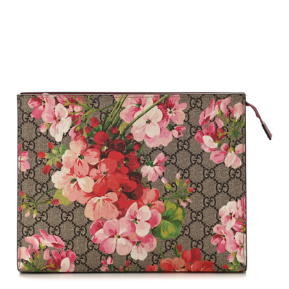 Gucci GG Supreme Monogram Blooms Large Cosmetic Case Beige Multicolor Dry Rose 1 of 7