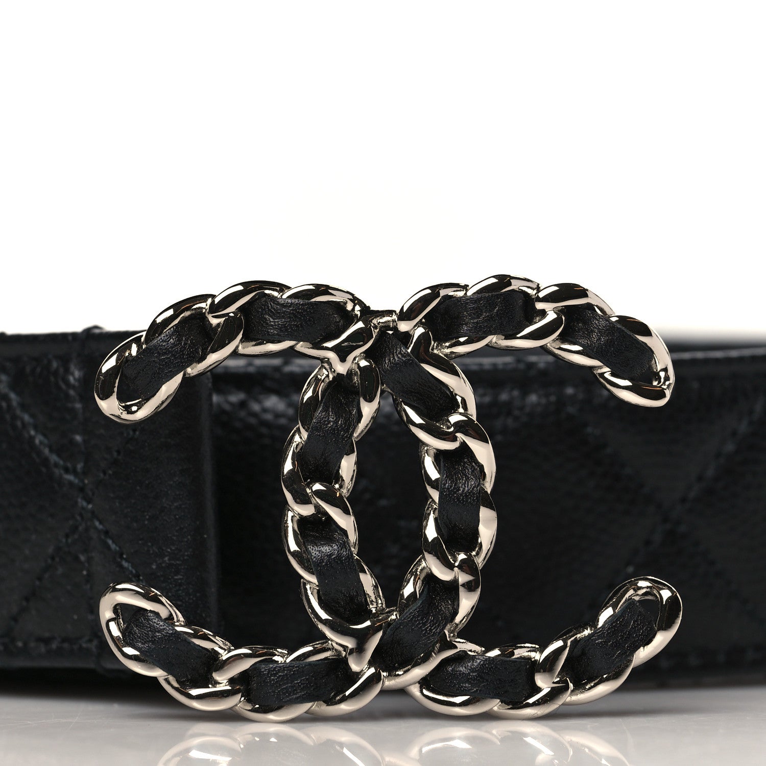 Chanel Caviar Quilted CC Chain Belt 85 34 Black 3 of 7