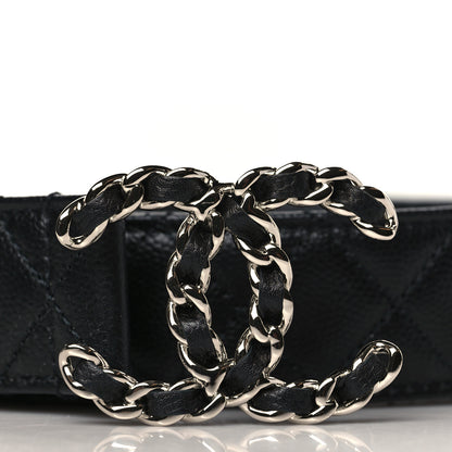 Chanel Caviar Quilted CC Chain Belt 85 34 Black 3 of 7