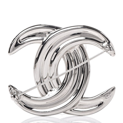 Chanel Baguette Crystal CC Brooch Silver 3 of 6