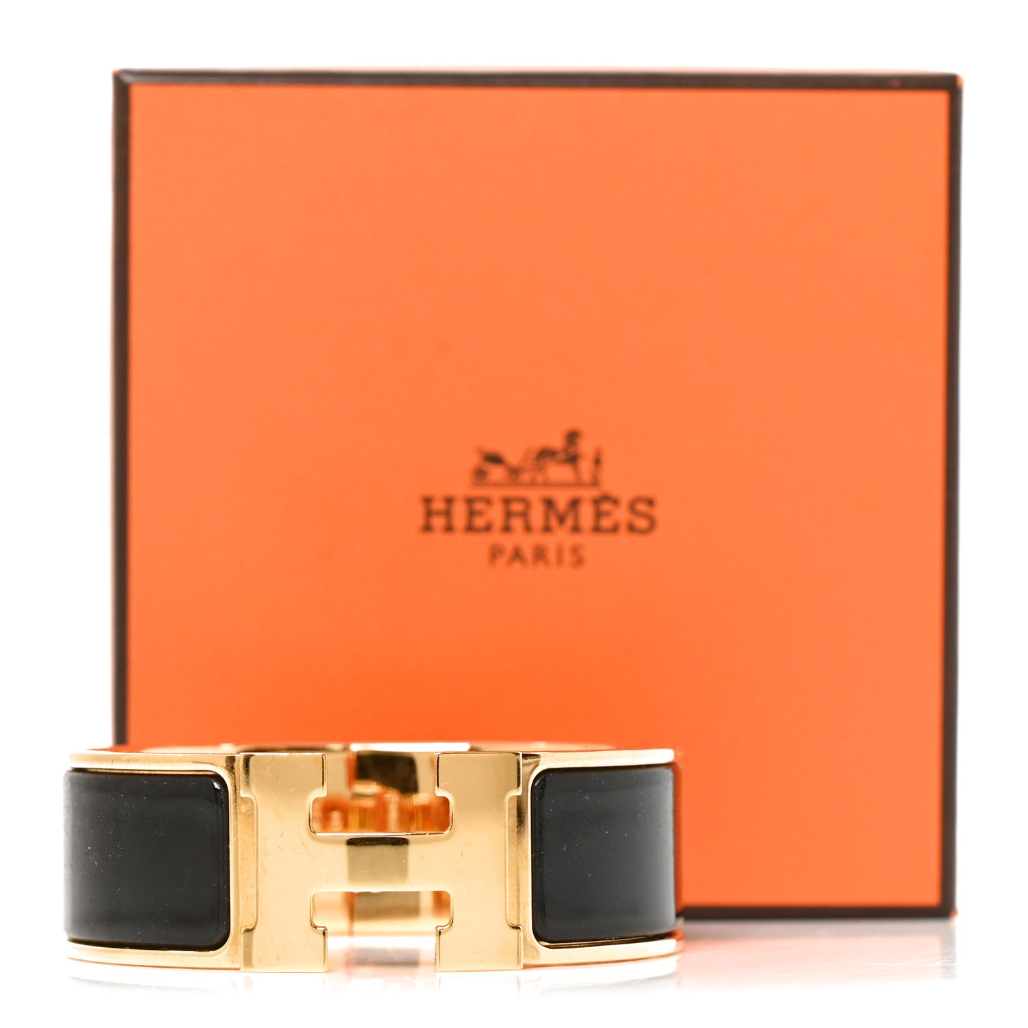 Hermes Enamel Wide Clic Clac H Bracelet PM Black 5 of 5
