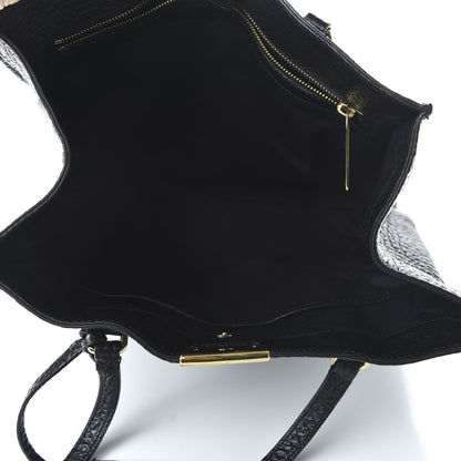 Burberry Signature Grain Medium Woodbury Tote Black 5 of 9
