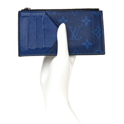 Louis Vuitton Monogram Taiga Coin Card Holder Cobalt 2 of 15