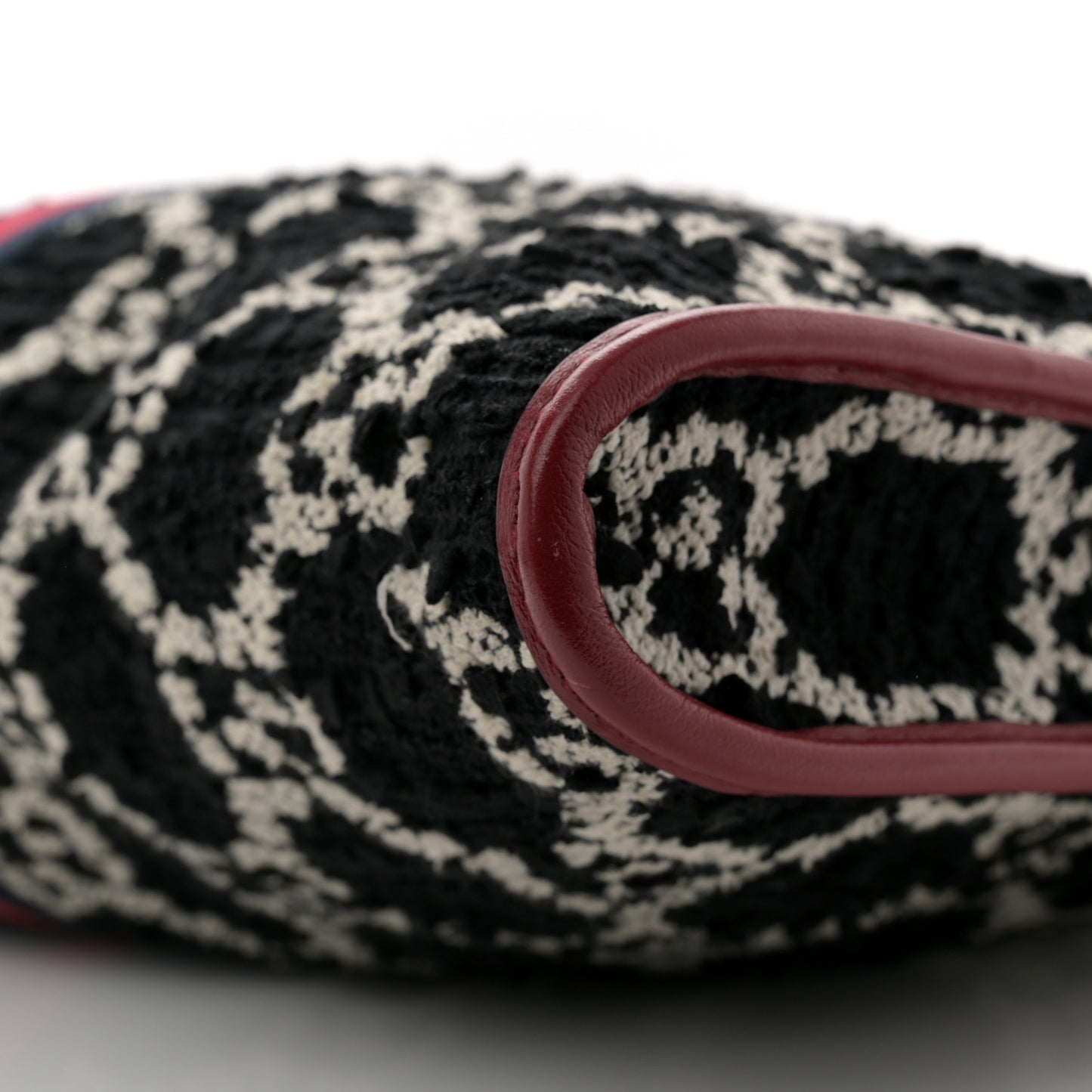 Tweed GG Monogram Large Rajah Chain Tote Romantic Cherry Black White