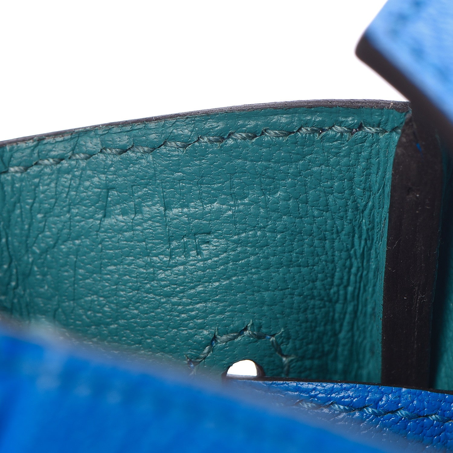 Hermes Chevre Mysore Horseshoe Birkin 30 Bleu Hydra Bleu Paon 25 of 34