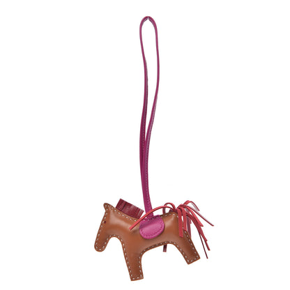 Hermes Milo Lambskin Grigri Rodeo Horse Bag Charm PM Gold Rubis Rose Poupre 1 of 4