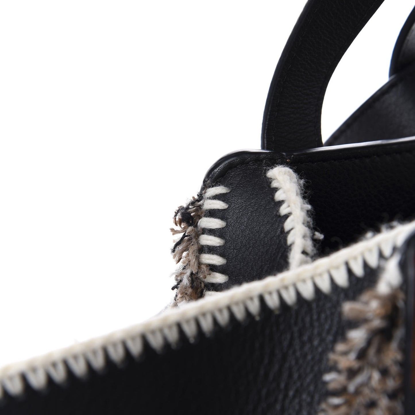 Calfskin Tweed Small Hammock Shoulder Bag Tan Black