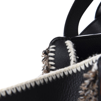 Loewe Calfskin Tweed Small Hammock Shoulder Bag Tan Black 13 of 15
