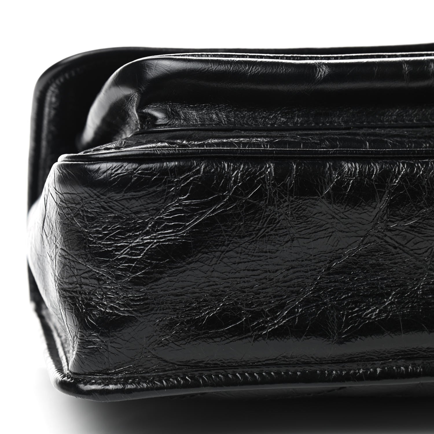 Saint Laurent Crinkled Calfskin Matelasse Monogram Medium Niki Chain Satchel Black 6 of 9