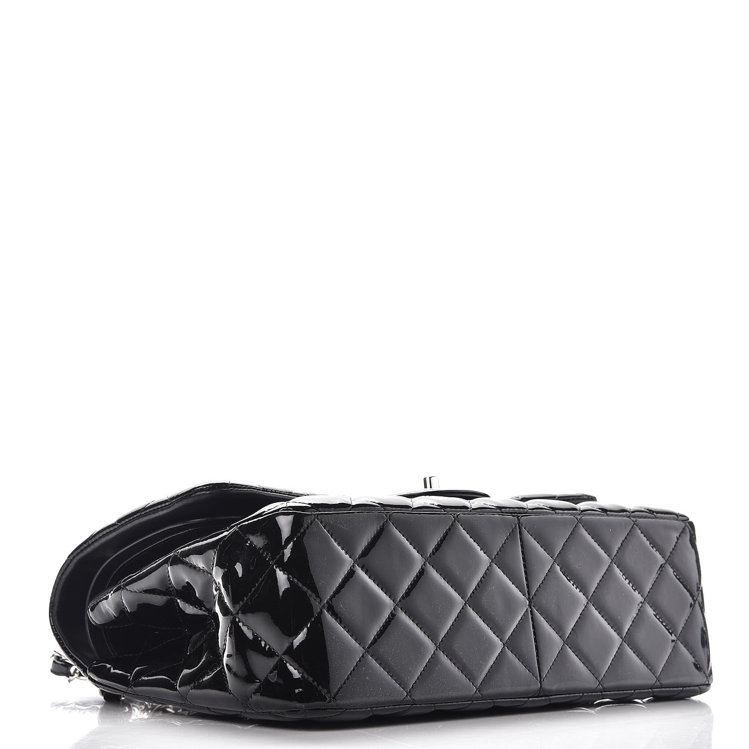 Chanel Patent Quilted Jumbo Double Flap Black 5 of 11