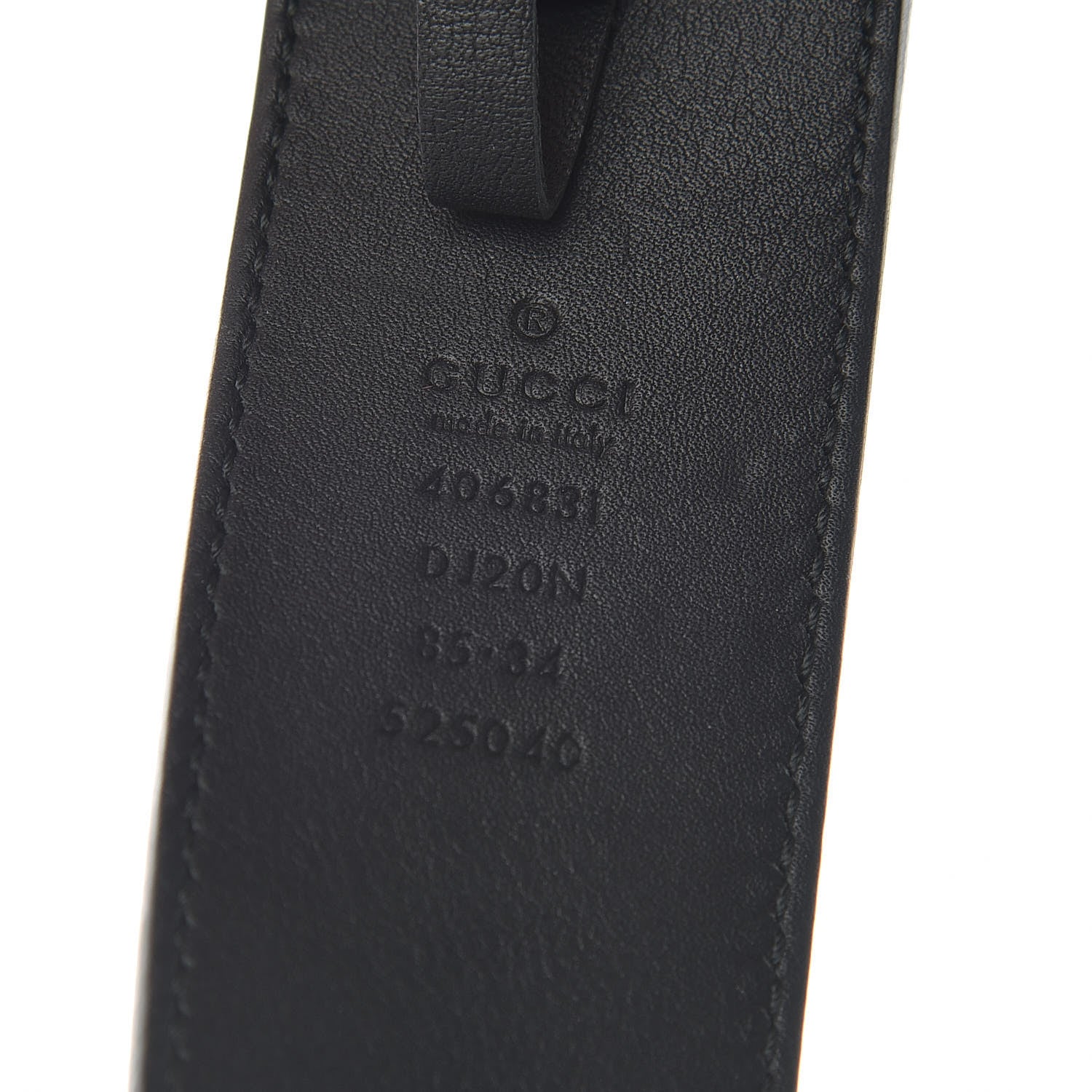 Gucci Textured Dollar Calfskin Nickel Double G 40mm Belt 85 34 Black 4 of 8