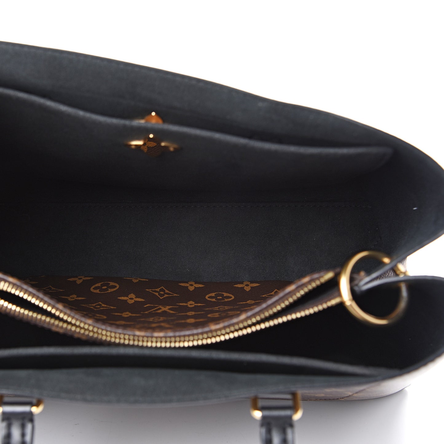 Monogram Flower Tote Black