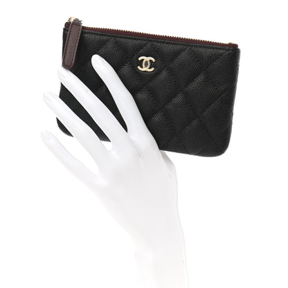 Chanel Caviar Quilted Small Cosmetic Case Black 2 of 8
