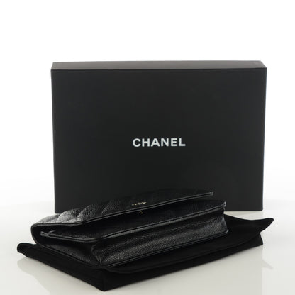 Chanel Caviar Quilted Wallet On Chain WOC Black 4 of 8