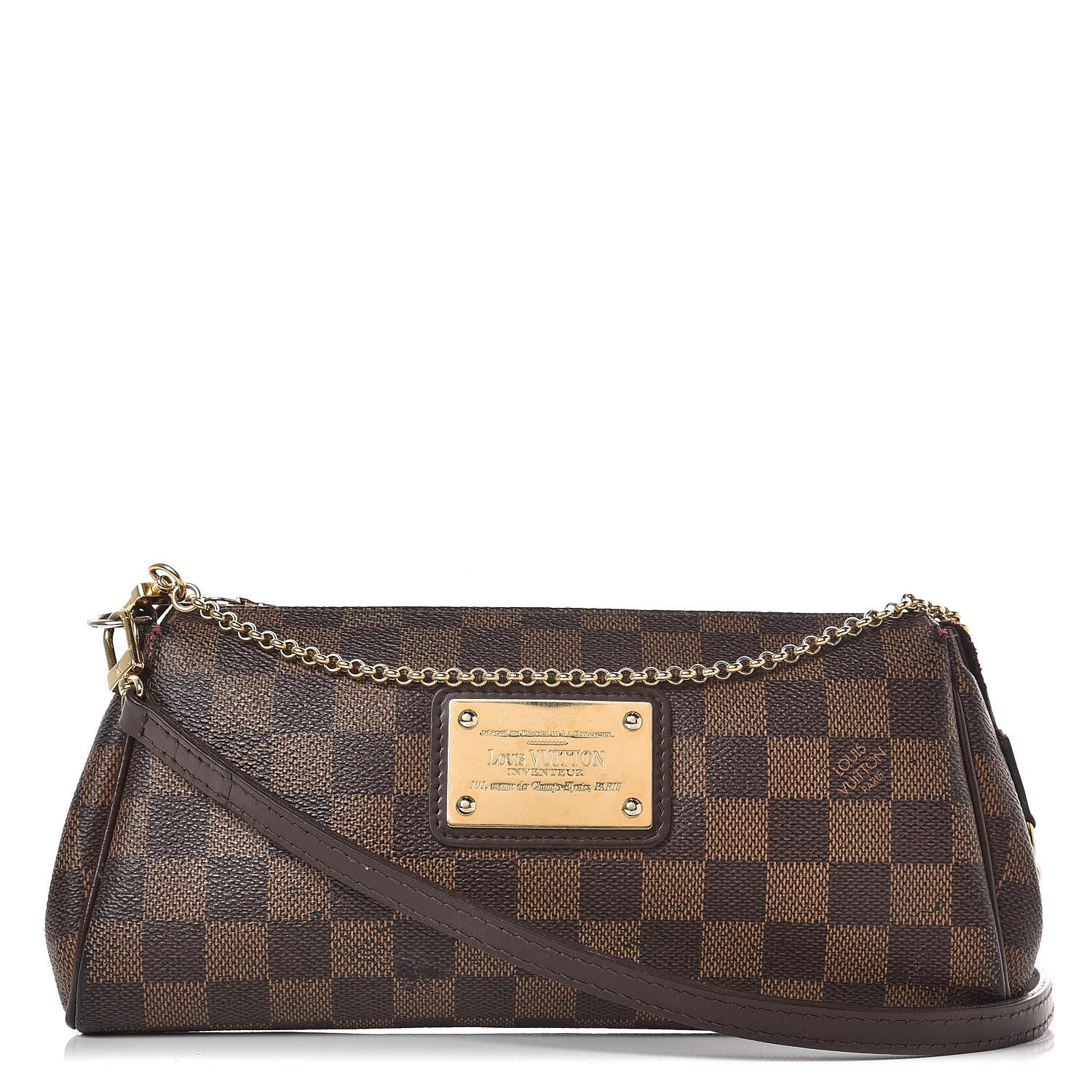 Louis Vuitton Damier Ebene Eva Clutch 1 of 15