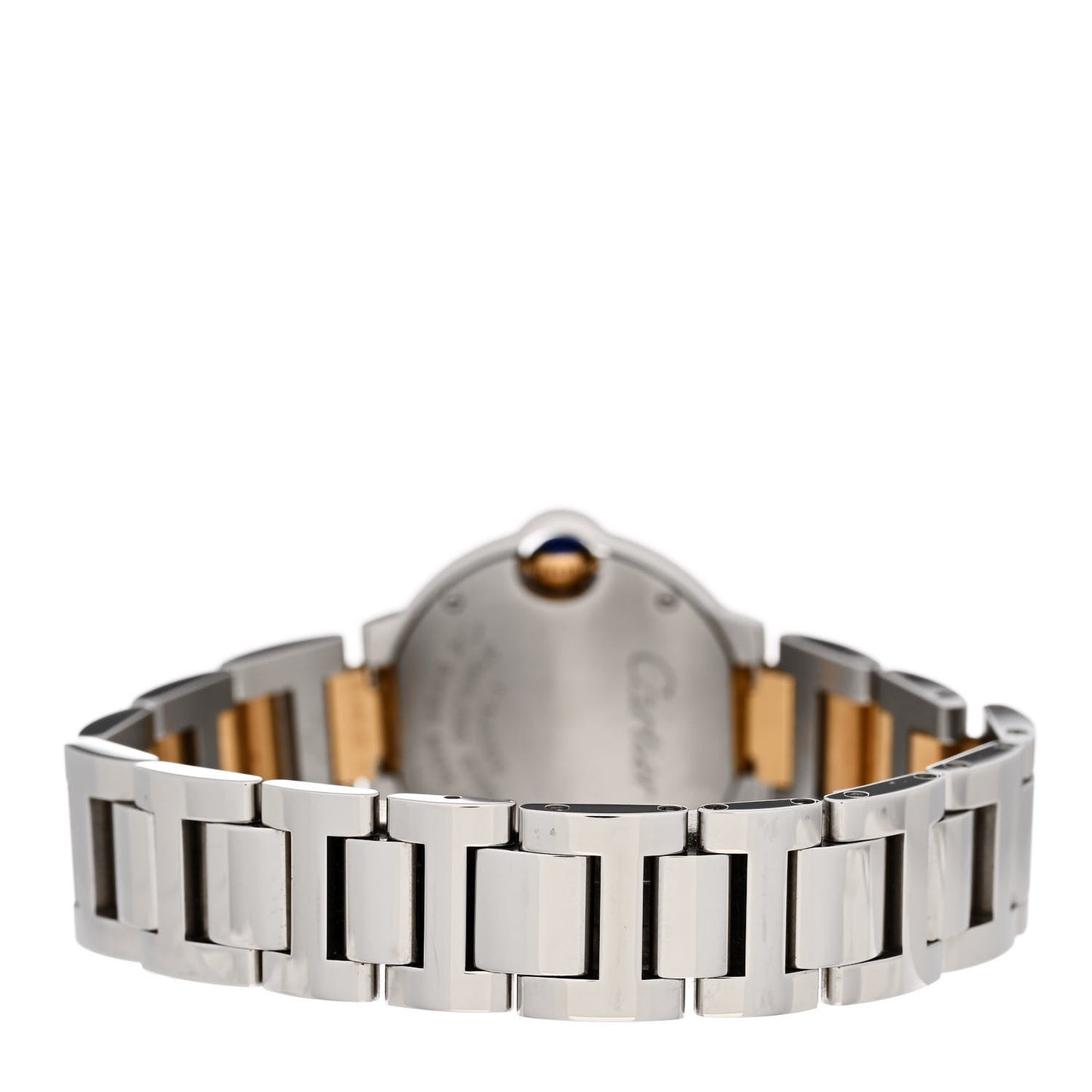 Stainless Steel 18K Yellow Gold 28mm Ballon Bleu De Cartier Quartz Watch