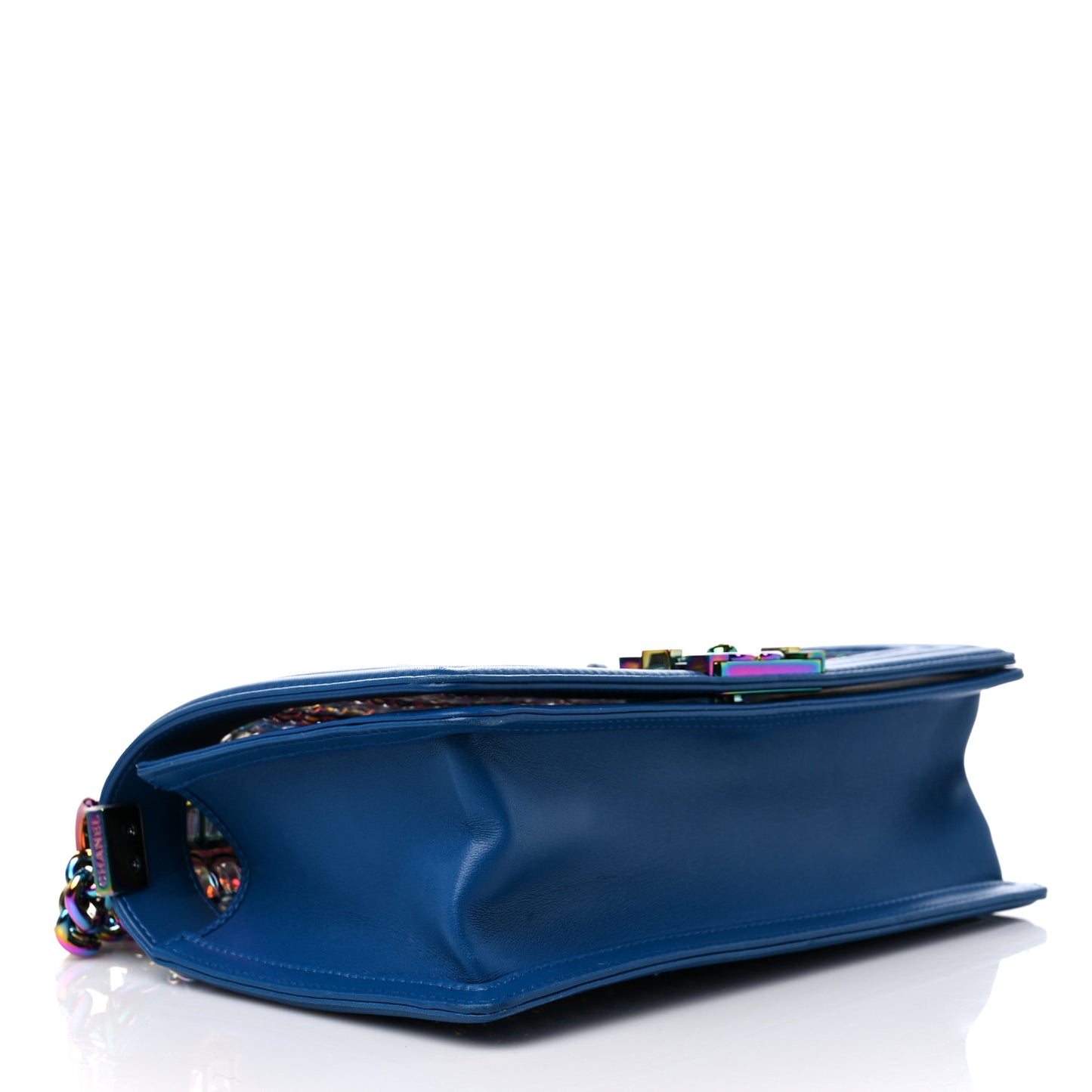PVC Thread Woven Medium Boy Flap Dark Blue